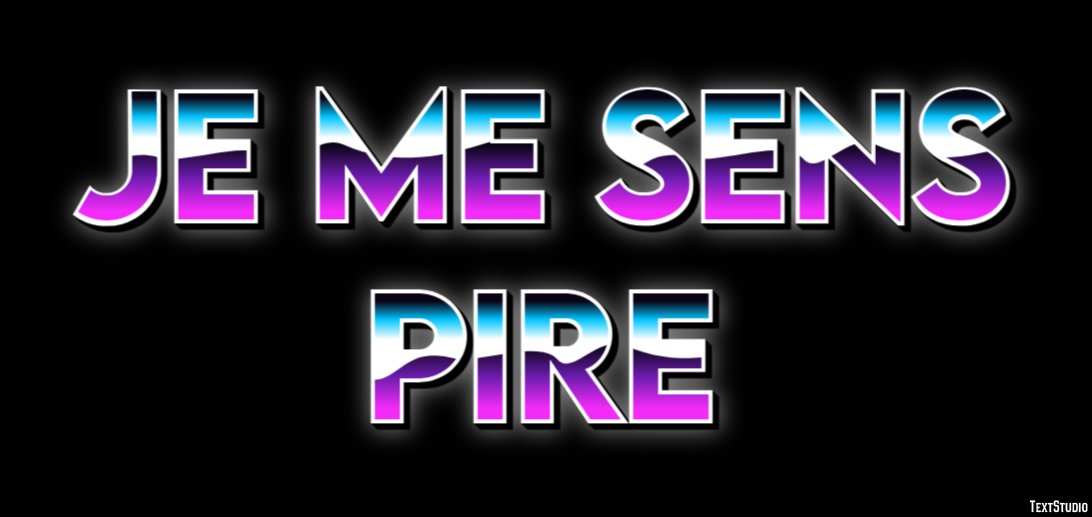 Je me sens pire Efecto de Texto