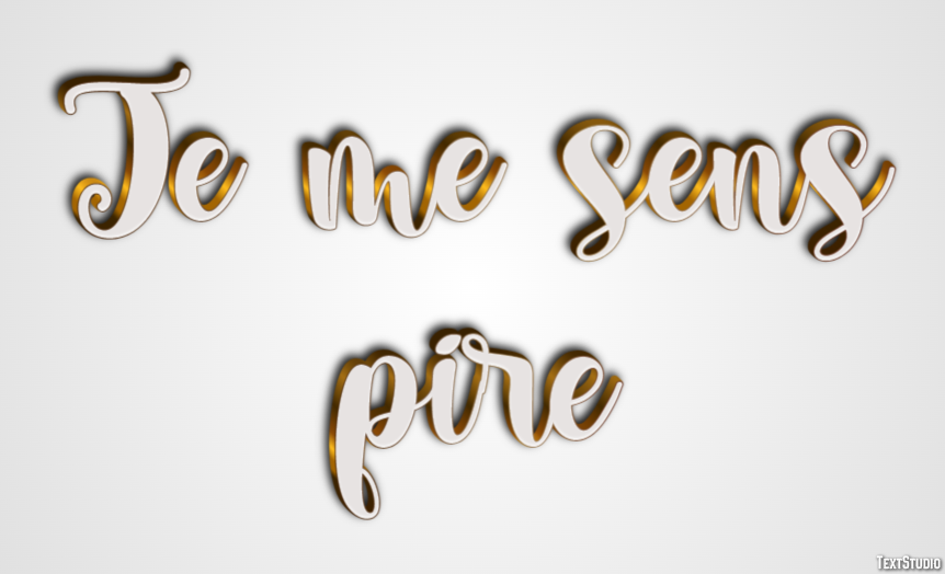 Je me sens pire Effet de Texte