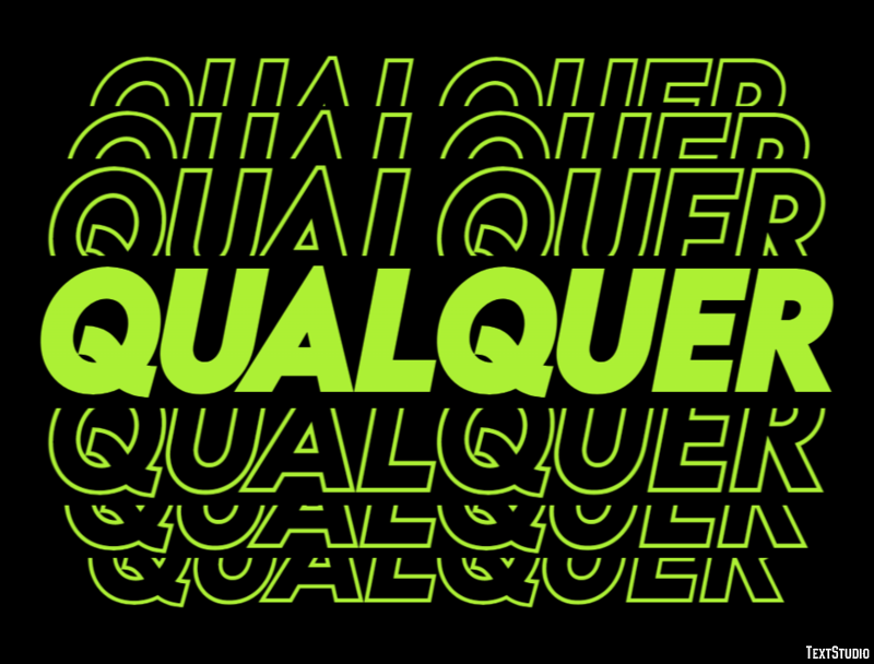 Qualquer Efeito do texto