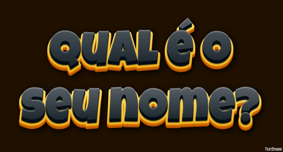 Qual é o seu nome? Efeito do texto