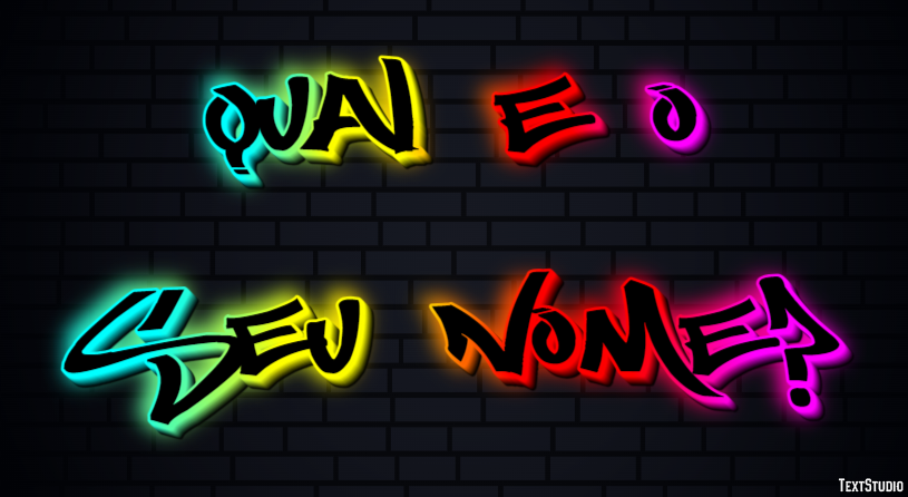 Qual é o seu nome? Efeito do texto