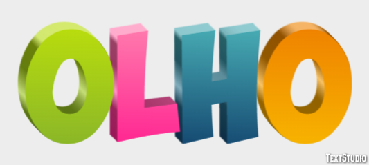 Olho Efeito de texto