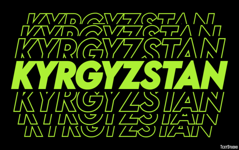 Kyrgyzstan Text effect