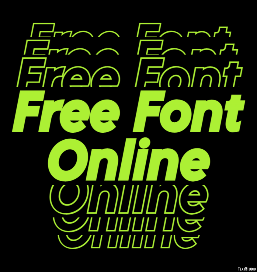 Free Font Online Efekt tekstowy