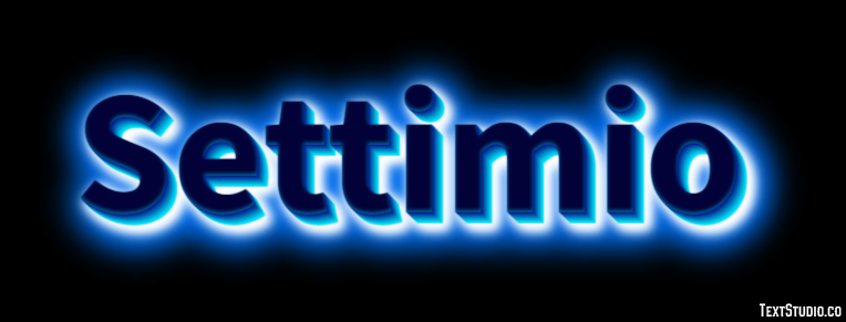 Settimio Effetto testo