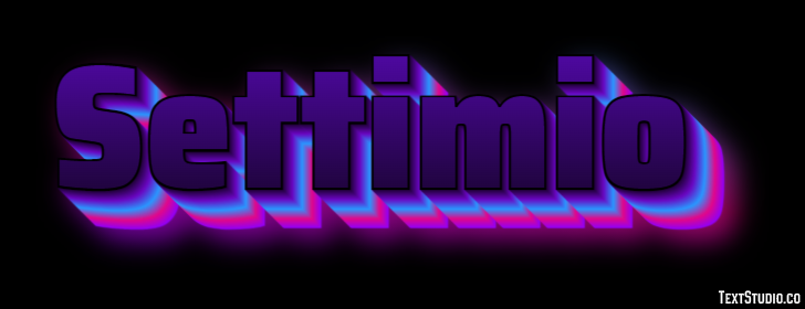 Settimio Effetto testo