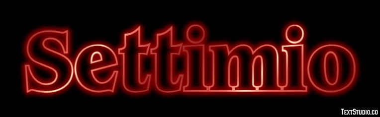 Settimio Effetto testo