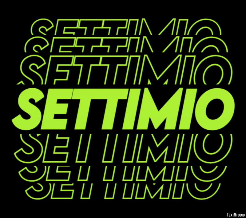 Settimio Effetto testo