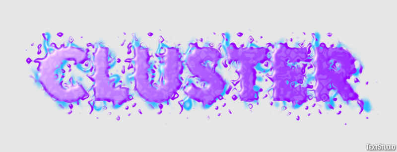Cluster Text Effect