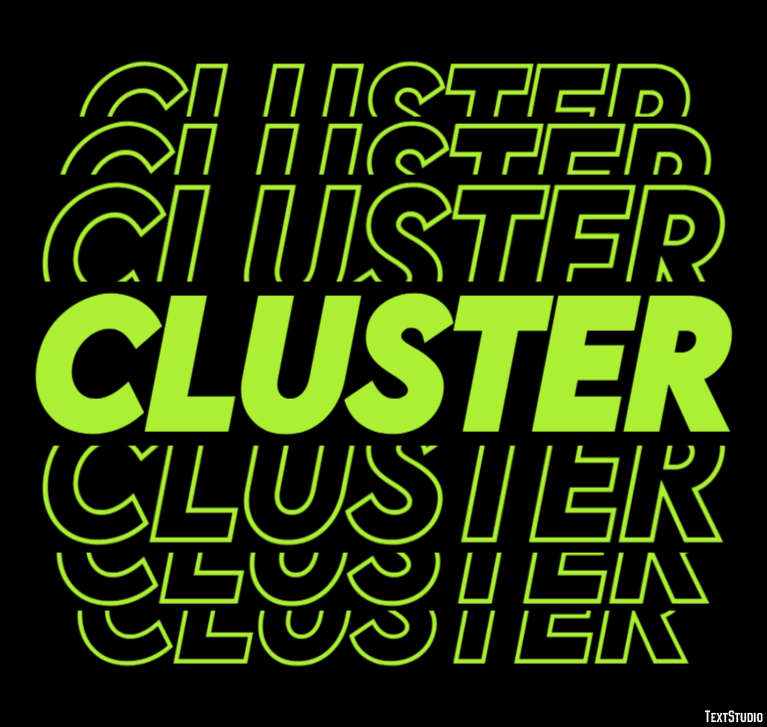 Cluster Text Effect