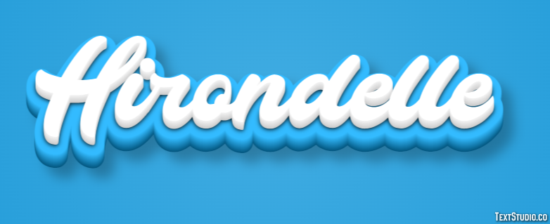 Hirondelle Effet de texte