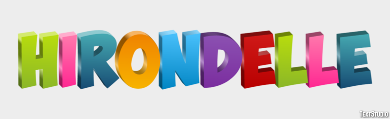 Hirondelle Efecto de Texto
