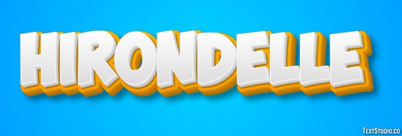Hirondelle Effet de texte