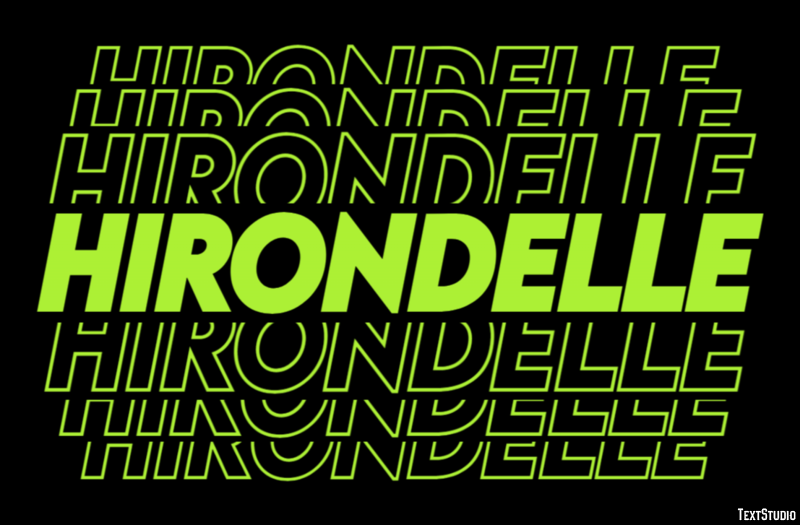 Hirondelle Effet de texte
