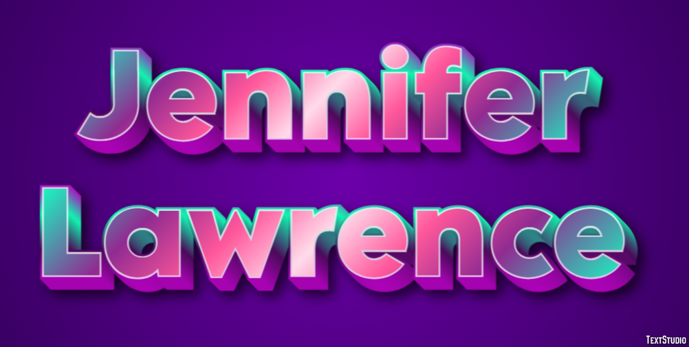 Jennifer Lawrence Texteffekt