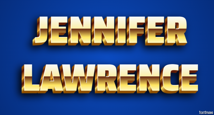 Jennifer Lawrence Text Effect