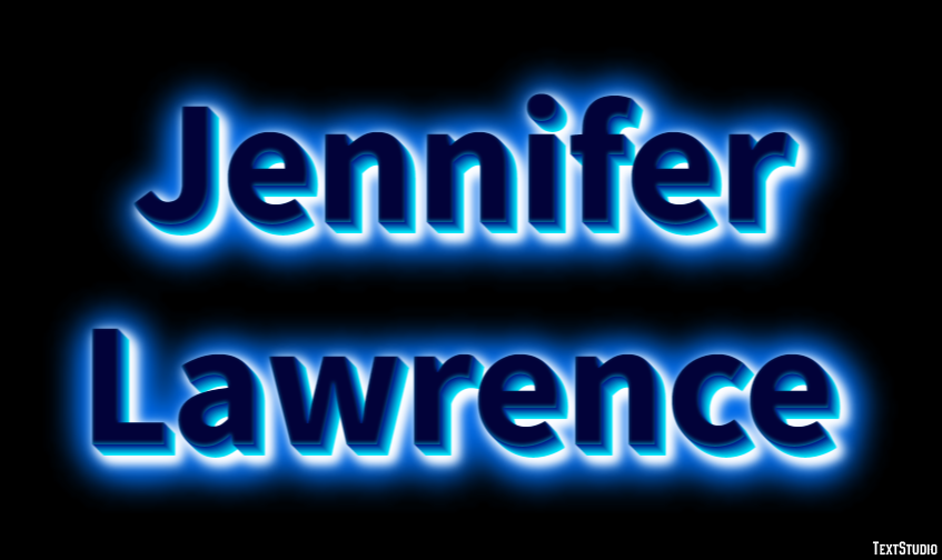 Jennifer Lawrence Text Effect