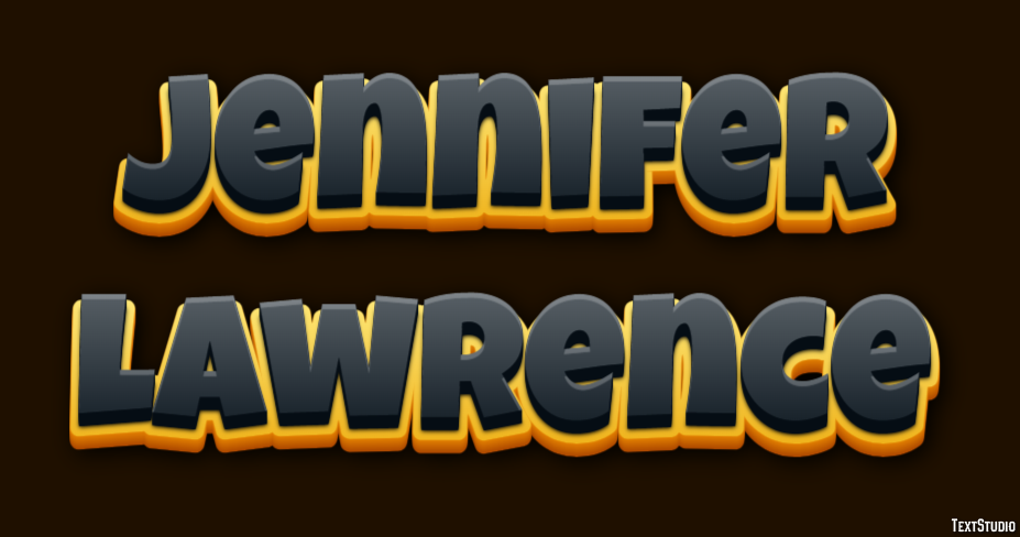 Jennifer Lawrence Text Effect