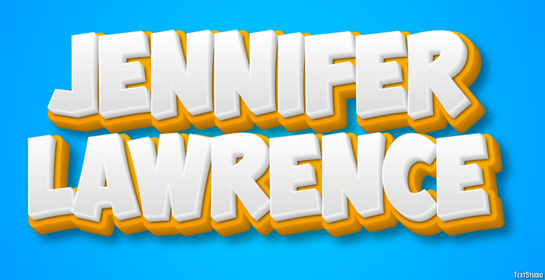 Jennifer Lawrence Text Effect