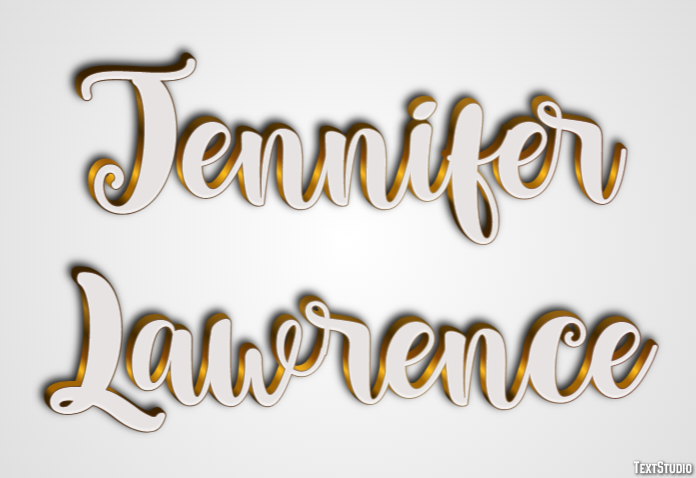 Jennifer Lawrence Text Effect