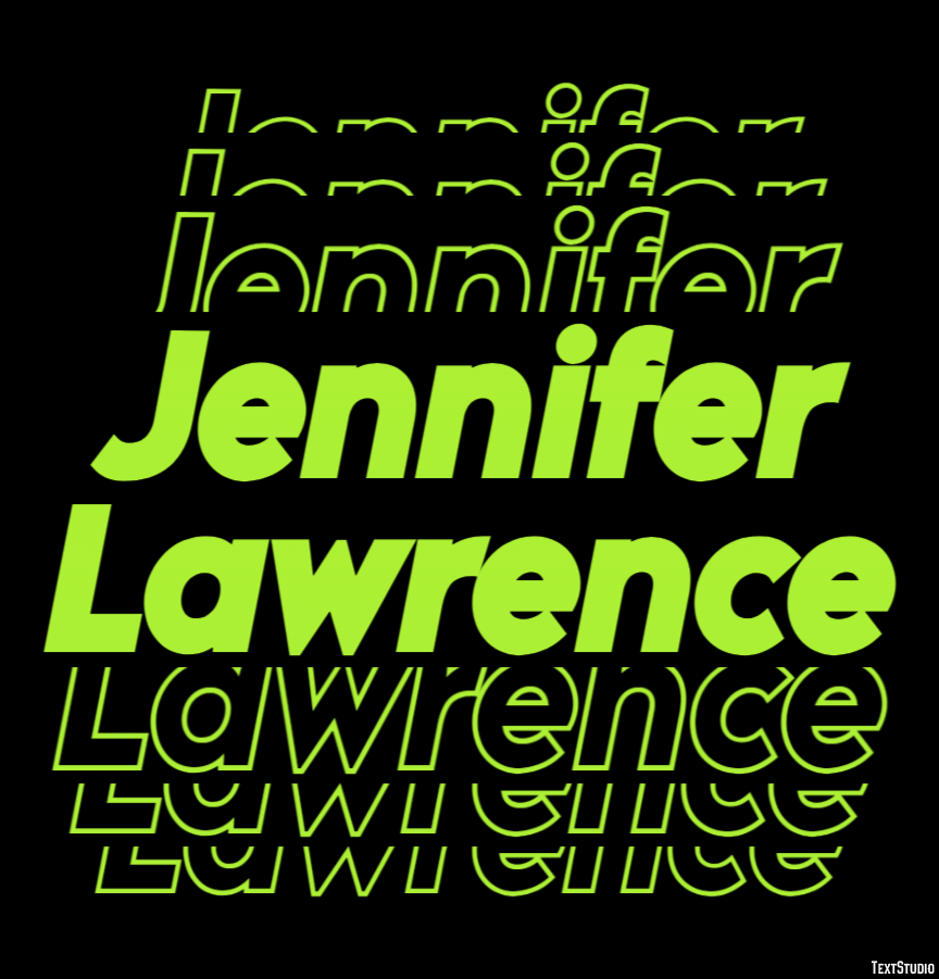 Jennifer Lawrence Texteffekt