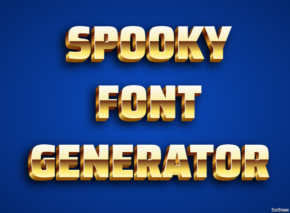 Spooky Font Generator Efekt tekstowy