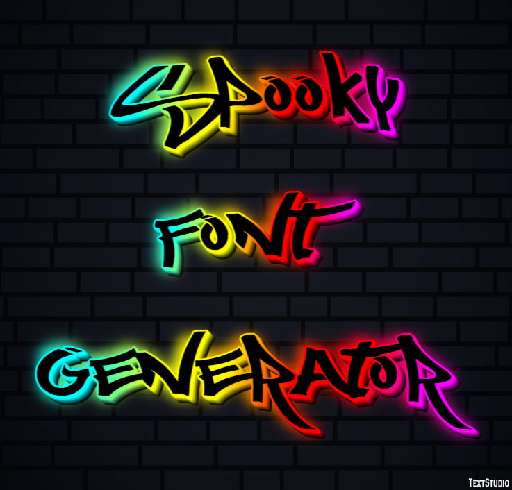 Spooky Font Generator Efekt tekstowy