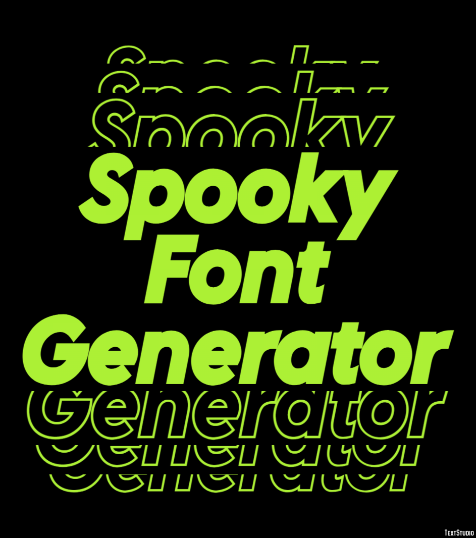 Spooky Font Generator テキスト効果