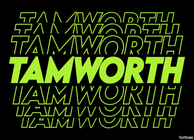 Tamworth Texteffekt