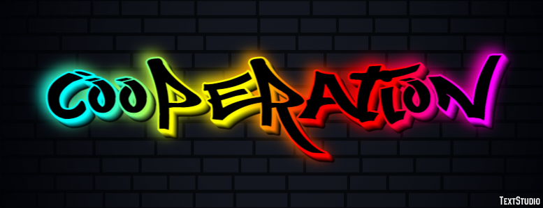 Cooperation Text effect