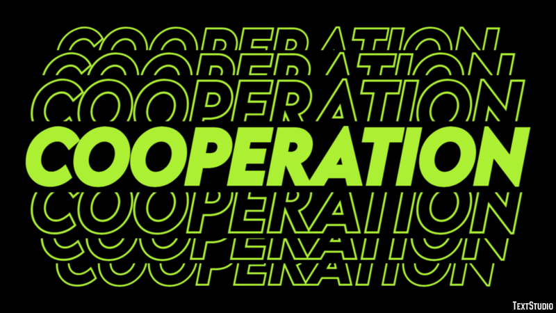Cooperation Text Effect