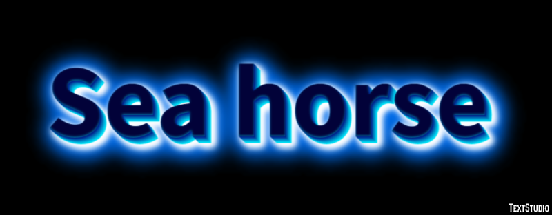 Sea horse Text effect