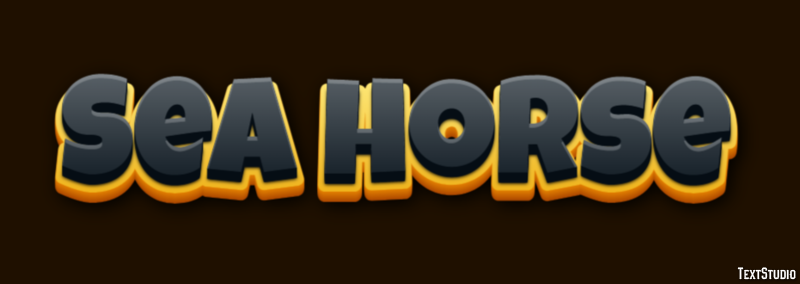 Sea horse Efecto de Texto