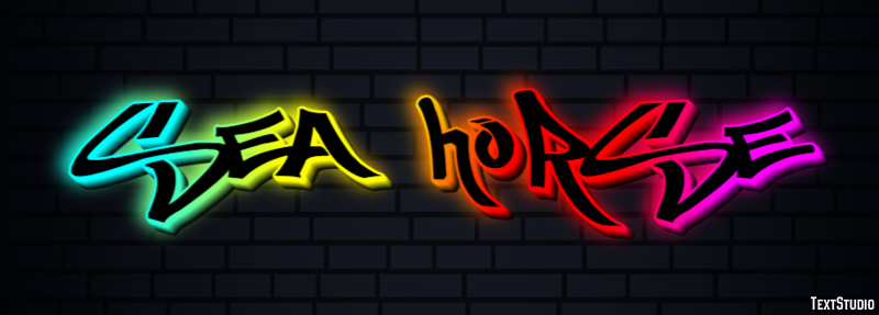 Sea horse Text effect