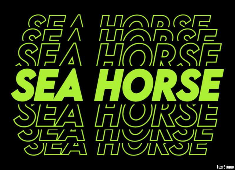 Sea horse Texteffekt