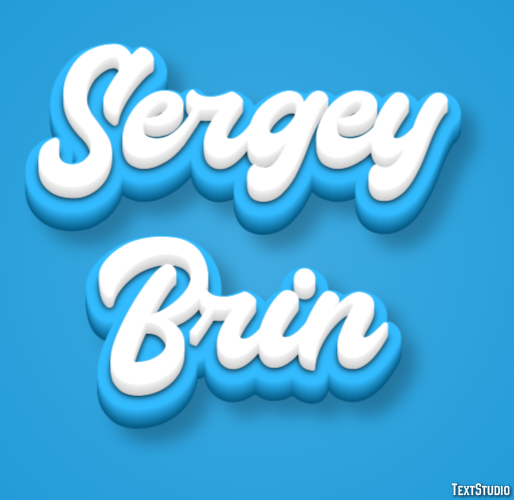 Sergey Brin Text Effect