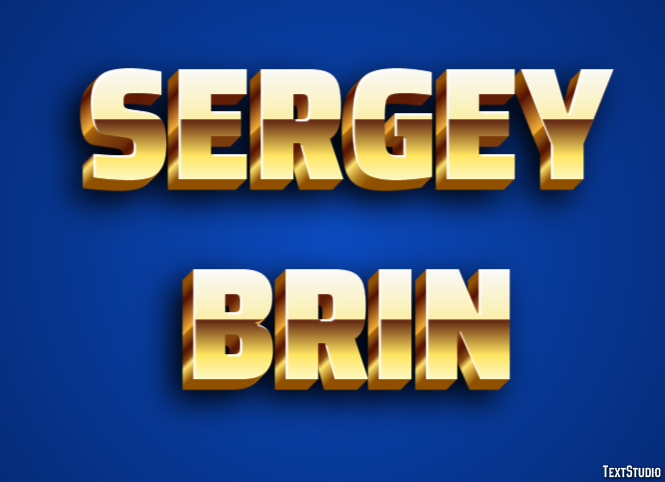 Sergey Brin Text Effect
