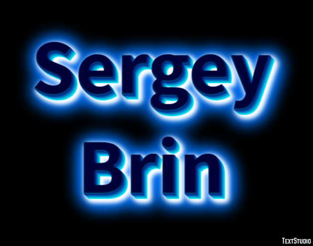 Sergey Brin Text Effect