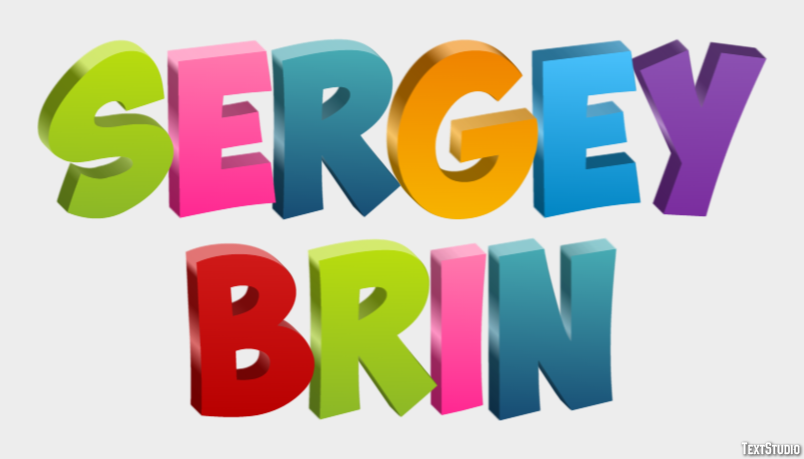 Sergey Brin Text Effect