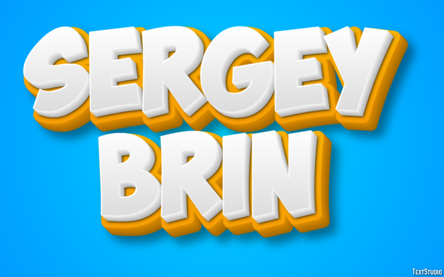 Sergey Brin Text Effect