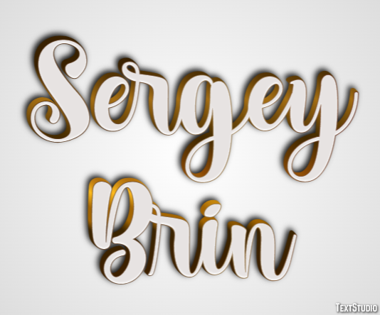 Sergey Brin Text Effect