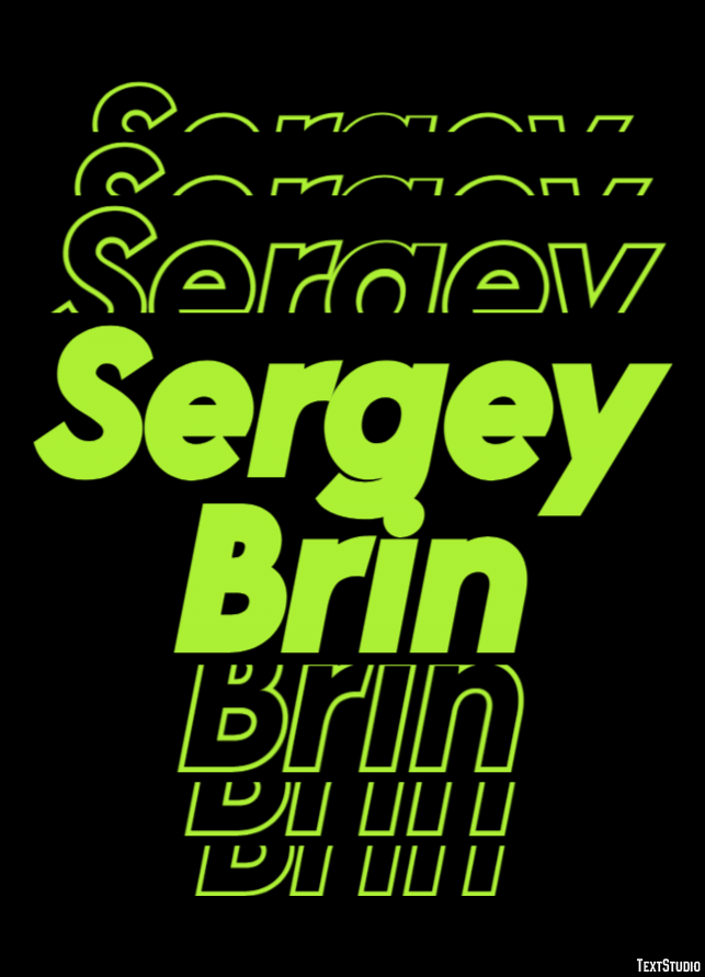 Sergey Brin Text Effect