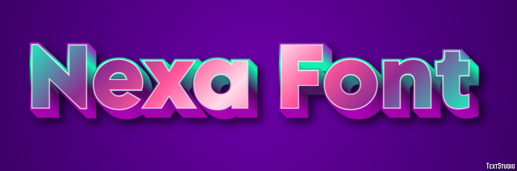 Nexa Font Efekt tekstowy