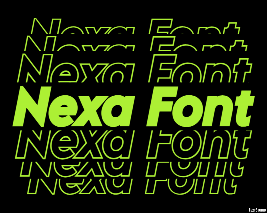 Nexa Font Efekt tekstowy