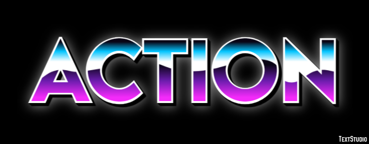 Action Эффект текста