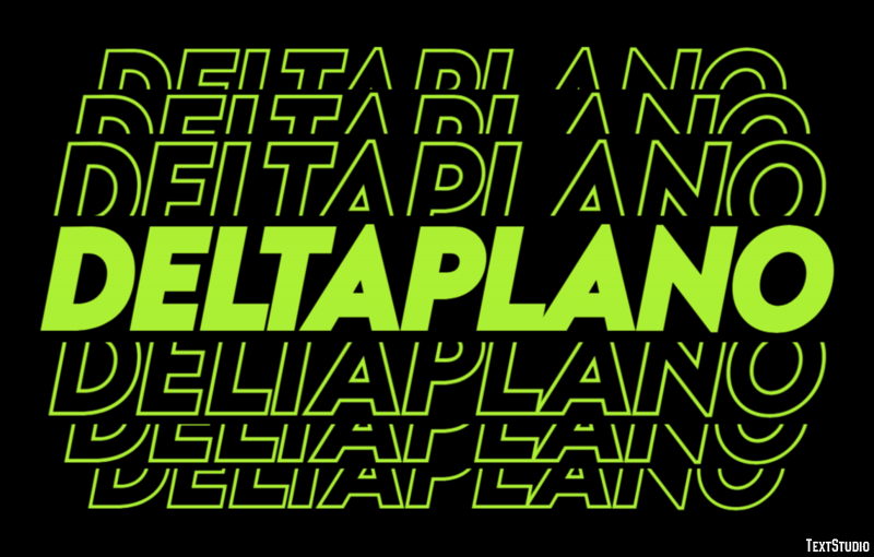 Deltaplano Efecto de texto