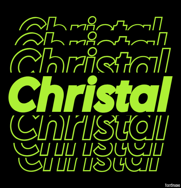 Christal Effetto testo