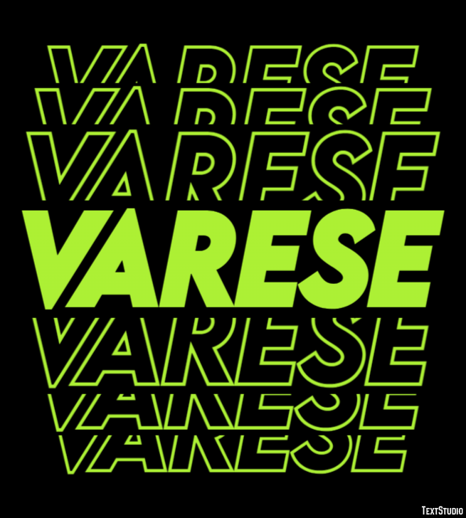 Varese Tekst Effect