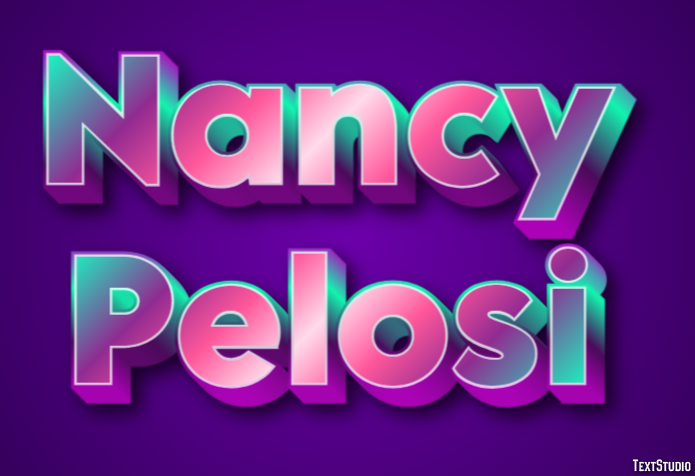 Nancy Pelosi Efecto de texto