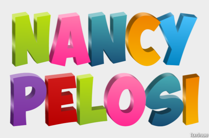 Nancy Pelosi Efecto de texto